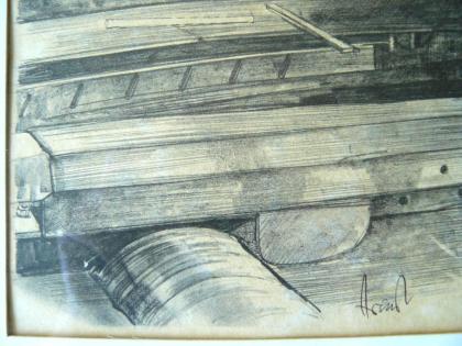 Walzenstraße feine Grafik von Arentz (B028)