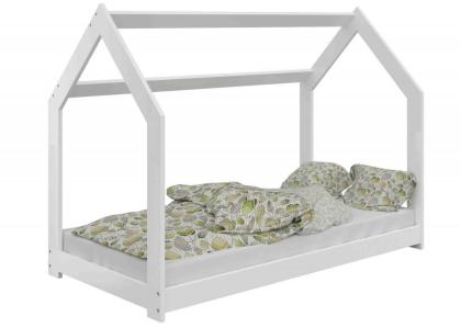 Bett Kinderbett Holzbett Kinderhaus mit Lattenrost 80x160