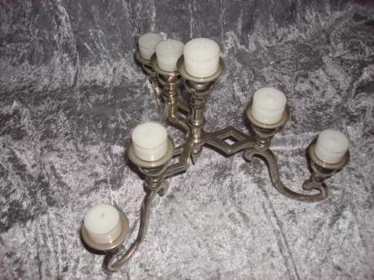 Kerzenleuchter 7 fl. in silberfarben Metall
