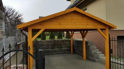 HOLZÜBERDACHUNG FÜR AUTO GARAGENVORDACH GARTENHAUS GARTENLAUBE PAVILLON 3, 5x5m