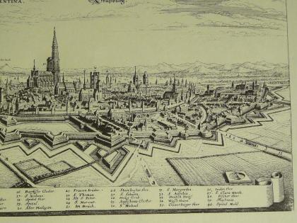Alte Grafik von Straßburg (B052)