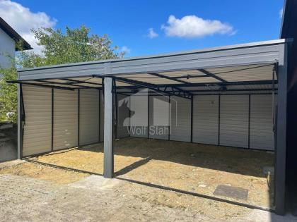 Blechgarage 6x6m Stahlgarage Doppelgarage Garage nach Maß Schnelle Lieferung Hoh