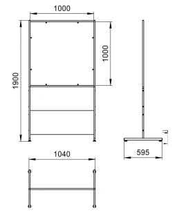 Boden Trennwand - Schutzwand (Acrylglas). COVID-19. Corona.