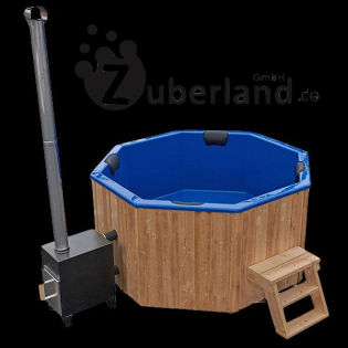 Whirlpool Badezuber achteckig 1, 8×1, 8m beheizt, 8 LED, Wassermassage
