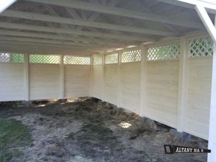 GARTENHÄUSCHEN LAUBE GARTENHAUS HOLZHAUS PAVILLONS MASSIVHOLZ KLEBEDACH 7x4, 5m