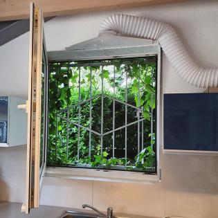 Klimageräteanschluss, Abluftschlauch Fenster, Fensterabdichtung, ohne kleben ode