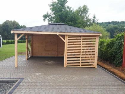 GARTENHAUS GARTENLAUBE KLEBEDACH HOLZ BERLIN BITUMENSCHINDELN 3, 5x4, 5m