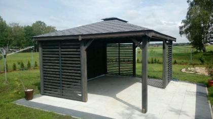 GARTENHAUS GARTENLAUBE KLEBEDACH HOLZ BERLIN BITUMENSCHINDELN 3, 5x4, 5m