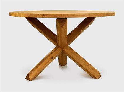 COLIN EICHENTISCH COUCHTISCH RUNDE TISCHPLATTE LACKIERT