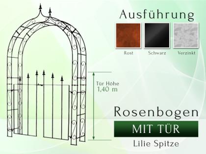 Rosenbogen mit Tür, Pergola Rosenbögen Rund oder Lilie Spitze, Pergola Gartenbog