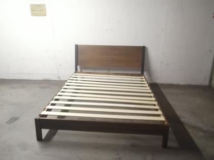 Bett Voll Holz Farbe Braun 160 x 200 cm mit Lattenrost