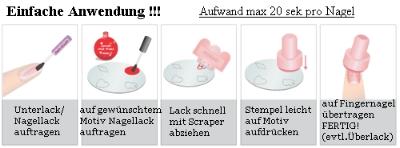 Nail Stamping Schablone Serie B um 0, 70€