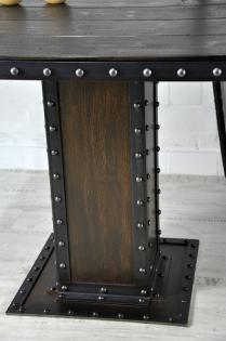 ESSTISCH im INDUSTRIEDESIGN – Massivholz, Shabby Tisch Stahltisch Säulentisch