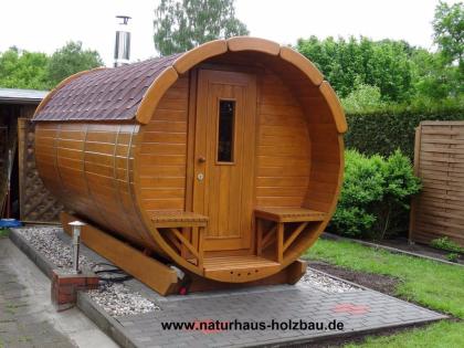 Gartensauna, Fasssauna, Saunafass, Aussensauna, Saunakota, Saunaofen, Saunabau, 