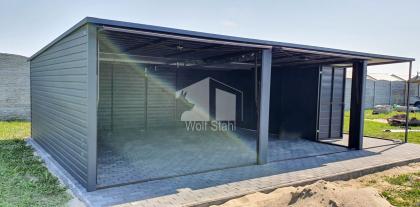  Blechgarage 6x5m Doppelgarage Metallgarage Carport und Garage Transport + Aufba