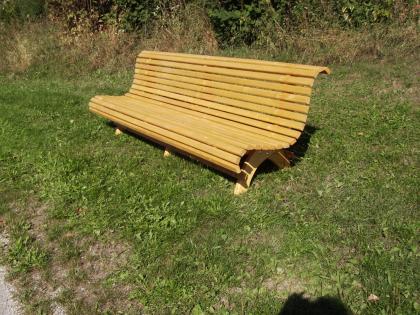 Hausbank, Gartenbank Fichte massiv fertig lasiert
