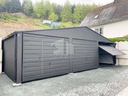 Blechgarage 9x6m Doppelgarage Garage mit Satteldach Maßgeschneiderte Lösungen GP