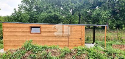  Blechgarage 3x6m Metallgarage Carport und Garage Überdachung Holzoptik ID87