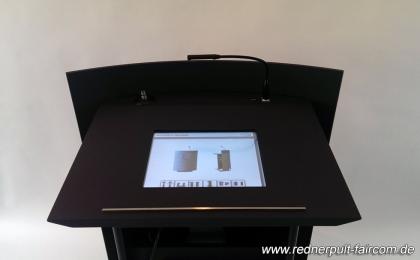 Repräsentatives Rednerpult faircom parlamen mit strukturierter Frontplatte, Lamp