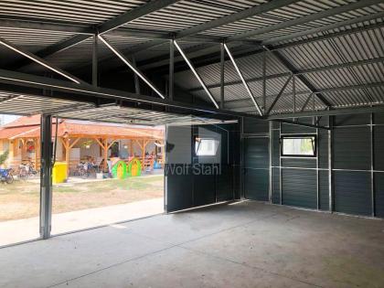 Blechgarage 9x6m Metallgarage Fertiggarage Carport und Garage Schnelle Lieferung