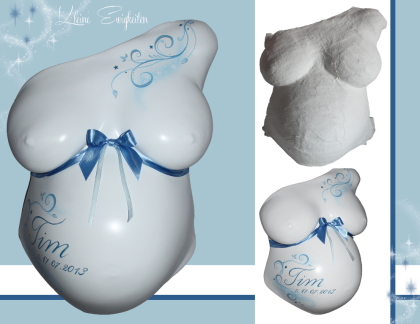 Babybauchabdrücke, Baby-3D-Abformungen, Bauchmaske, Körperabformung