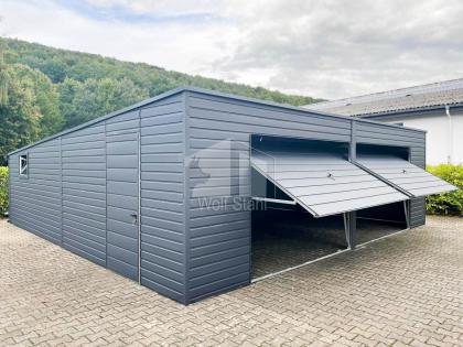 Blechgarage 7x6m Doppelgarage Metallgarage Garagen direkt vom Hersteller GP160
