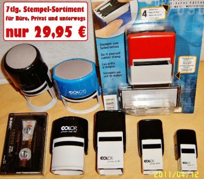 42-tlg. Stempel-Geräte-Sortiment für Büro & Privat nur 59 Euro !