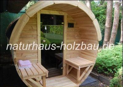 Fass Sauna, Saunafass, Holzfasssauna, Aussensauna, Gartensauna, Saunahaus, Sauna