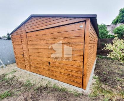  Blechgarage 4,5x5m Metallgarage Fertiggarage Garage nach Maß Holzoptik ID88