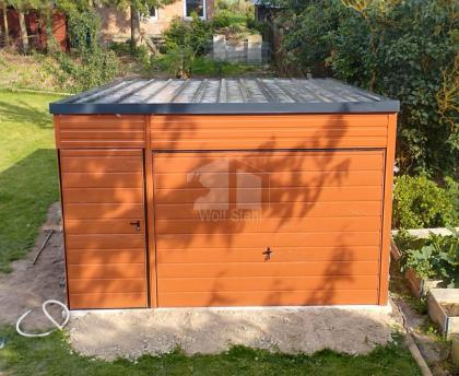  Blechgarage 4x5m Fertiggarage Stahlgarage Garage nach Maß Schuppen für Garten G