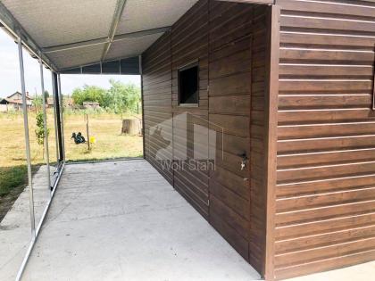 Blechgarage 9x6m Metallgarage Fertiggarage Carport und Garage Schnelle Lieferung