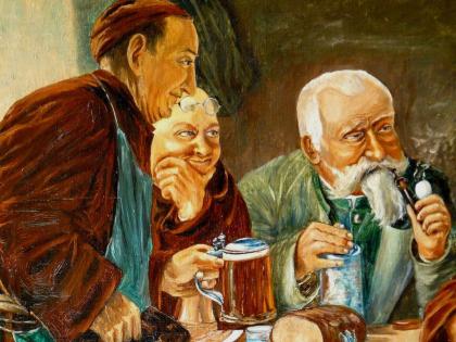 Gemälde Öl/Lwd. Eduard von Grützner 73x59
