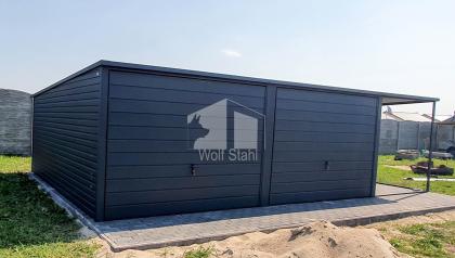  Blechgarage 6x5m Doppelgarage Metallgarage Carport und Garage Transport + Aufba