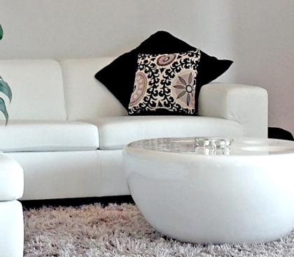 Design-Luxus-Ecksofa - Dickleder (durchgefärbt) 