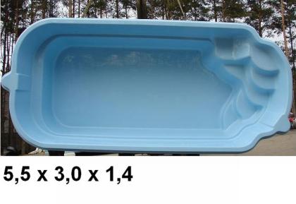 Hochwertige GFK (Glasfaserkunststoff) - Schwimmbecken zum Erdeinbau – POLEN 