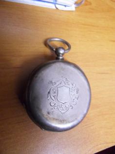 Weinlese-Uhr Fobuhr mechanische Silber Schlag Krabben Rolle 8 Rubinen