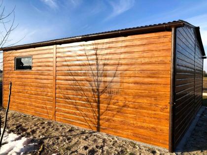  Blechgarage 5,5x6m Garage mit Satteldach Fertiggarage Holzoptik Günstige Preise