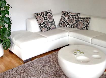 Design-Luxus-Ecksofa - Dickleder (durchgefärbt) 