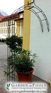 Wand- und Halbpergola Metallrosenbogen Pergola Wand Rund oder Lilie Spitze