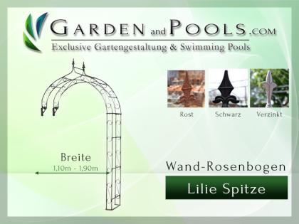 Wand- und Halbpergola Metallrosenbogen Pergola Wand Rund oder Lilie Spitze