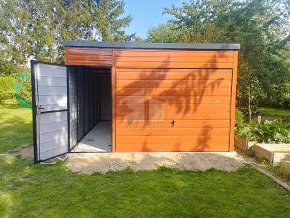  Blechgarage 4x5m Fertiggarage Stahlgarage Garage nach Maß Schuppen für Garten G