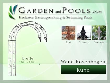 Wand- und Halbpergola Metallrosenbogen Pergola Wand Rund oder Lilie Spitze