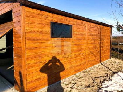 Blechgarage 5,5x6m Garage mit Satteldach Fertiggarage Holzoptik Günstige Preise