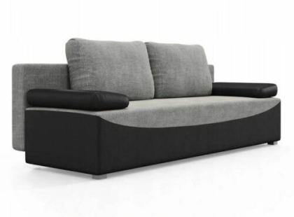Sofa Couch Victoria Schlafsofa ausziehbar mit Schlaffunktion mit Kissen
