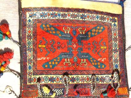 Orientteppich Afschar Doppeltasche antik (T119)