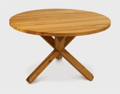 COLIN EICHENTISCH COUCHTISCH RUNDE TISCHPLATTE LACKIERT