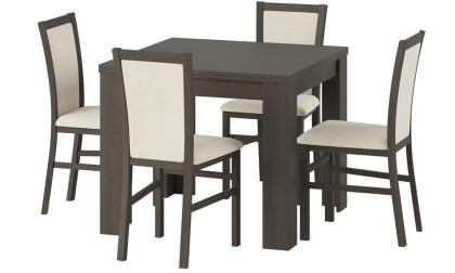 Ausziehtisch Saturn Wenge 90-180x77x90 cm Quadrat-Tisch 90x90 4 Tischfüße Esszim