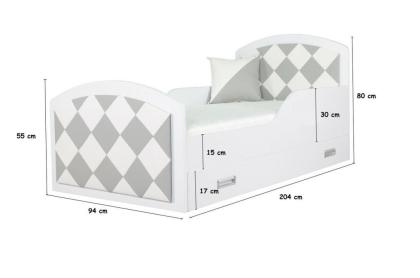 Kinder Einzelbett mit Matratze Teenager 200 CM