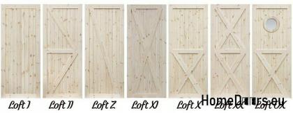 RADEX LOFT I 60 70 80 90 Holztüren Rohholzflügel mit Knoten