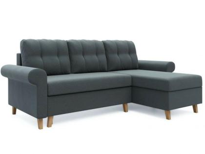 Ecksofa ausziehbar mit Schlaffunktion mit Kissen Sofas Couch Oslo Schlafsofa